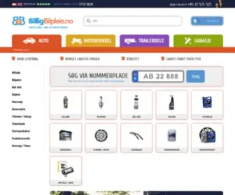 Billigbilpleie.no(Billige produkter til pleie af biler fra) Screenshot