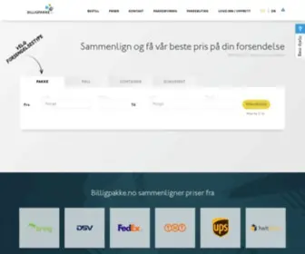 Billigpakke.no(Sammenlign fraktpriser) Screenshot