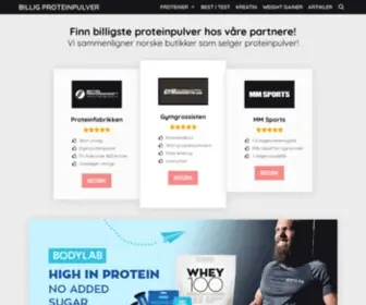 Billigproteinpulver.com(Billig proteinpulver) Screenshot