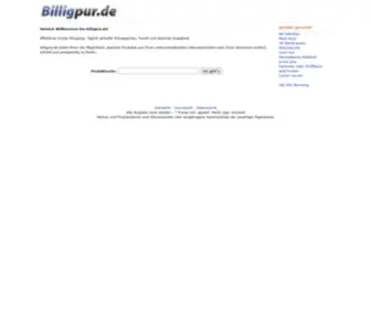 Billigpur.de(Günstig in die Einkaufswelt) Screenshot
