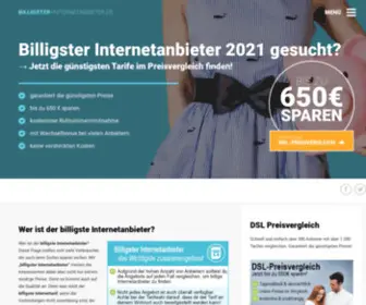 Billigster-Internetanbieter.de(Der beste Preisvergleich) Screenshot