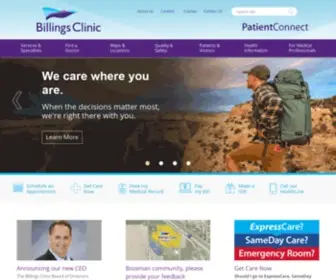 Billingsclinic.org(Billings Clinic) Screenshot