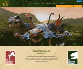 Billingsproductions.com(Animatronic Dinosaur Exhibits by Billings Productions Inc) Screenshot