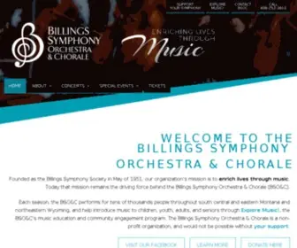 Billingssymphony.org(Billings Symphony) Screenshot