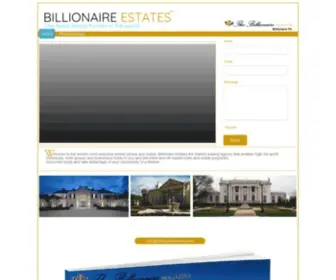 Billionaireestates.com(Billionaire Estates) Screenshot