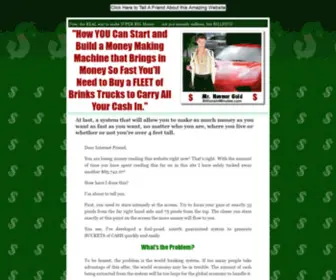 Billionsinminutes.com(How YOU Can Start and Build a Money Making Machine that Brings in Money So Fast You'll Need to Buy a FLEET of Brinks Trucks to Carry All Your Cash In) Screenshot