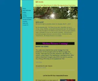 Billirwin.com(Blind Hiker Bill Irwin of the Appalachian Trail) Screenshot