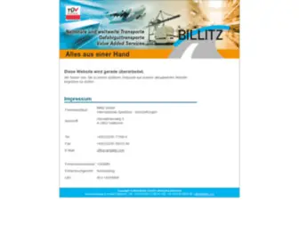 Billitz.com(Internationale Spedition Billitz) Screenshot