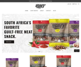 Billosbiltong.com(Billo's Air Dried Meat Snacks) Screenshot