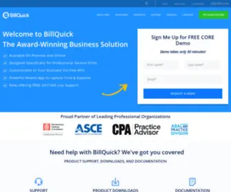 Billquick.com(BQE BillQuick) Screenshot