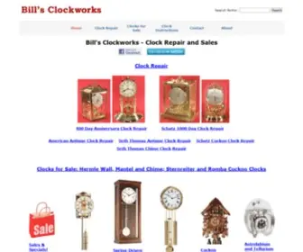 Billsclockworks.com(Antique clock repair) Screenshot