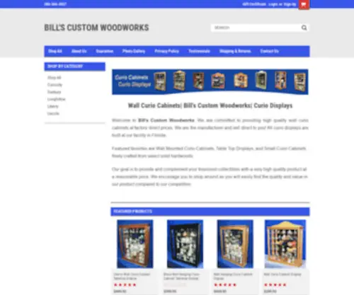 Billscustomwoodworks.com(Your Curio Shop) Screenshot