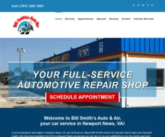 Billsmithsauto.com(Auto Repair Newport News) Screenshot