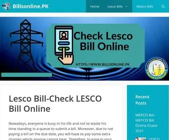 Billsonline.pk(Lesco Bill) Screenshot