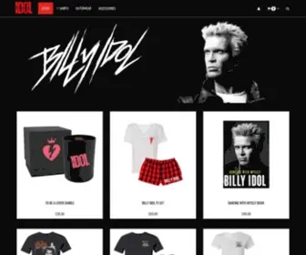 BillyidolStore.com(Billy Idol) Screenshot