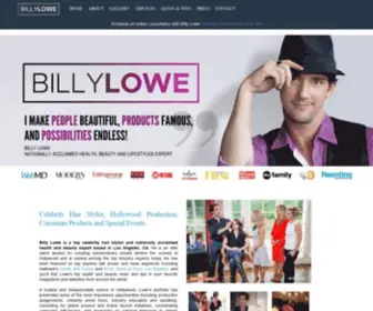 Billylowe.com(Celebrity hair stylist) Screenshot