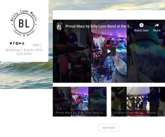 Billylyonmusic.com(Billy Lyon is a guitar player and vocalist based out of Sarasota) Screenshot