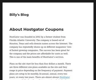 Billysbistro.com(Billy's Blog) Screenshot