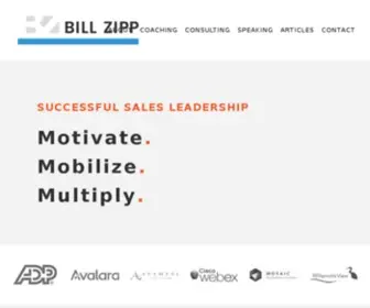 Billzipp.com(Executive sales coaching with Bill Zipp) Screenshot