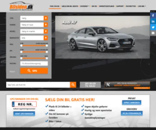 Bilsiden.dk(Find brugte biler til salg på Bilsiden) Screenshot