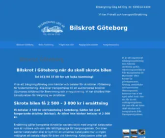 Bilskrotgbg.se(Bilskrot Göteborg) Screenshot