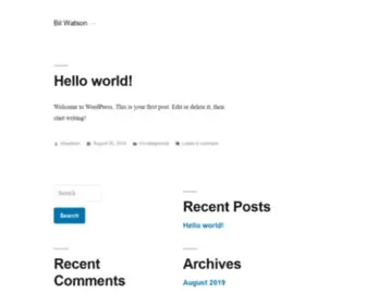 Bilwatson.com(Bil Watson) Screenshot