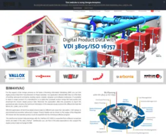 Bim4Hvac.com(Produktdaten der TGA) Screenshot