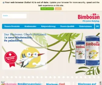 Bimbosan.ch(Babynahrung aus der Schweiz für jeden Babytag) Screenshot
