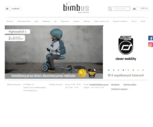 Bimbus.com.pl(Ekskluzywny, Luksusowy Sklep dla Dzieci i Niemowląt) Screenshot