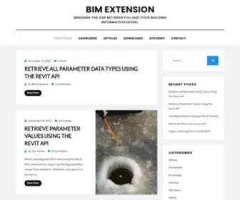 Bimextension.com(Bridging the gap between you and your building information model) Screenshot