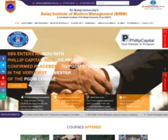 Bimmpune.com(Balaji Institute of Modern Management) Screenshot