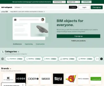 Bimobject.com(BIM objects) Screenshot