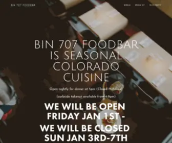 Bin707.com(Bin 707 Foodbar) Screenshot