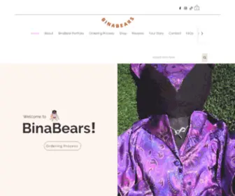 Binabears.com(Memory Bears) Screenshot