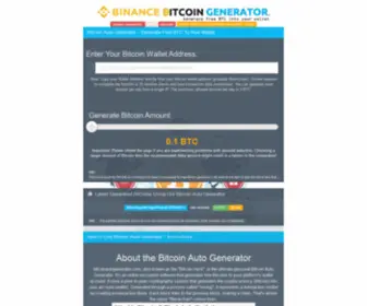 Binancebitcoingenerator.com(The Bitcoin Auto Generator) Screenshot