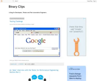 Binaryclips.com(Binary Clips) Screenshot