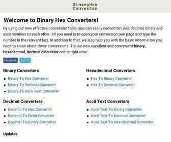 Binaryhexconverter.com(Binaryhexconverter) Screenshot