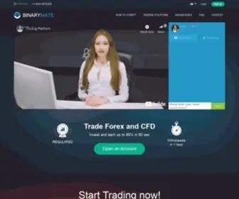 Binarymate.com(Forex and CFD trading with Binarymate) Screenshot