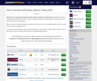 Binaryoptions.net(How to Succeed with Binary Options Trading Online 2023) Screenshot
