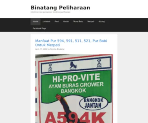 Binatangpeliharaan.org(Binatang Peliharaan) Screenshot
