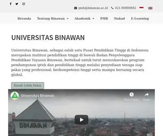 Binawan.ac.id(Universitas Binawan) Screenshot