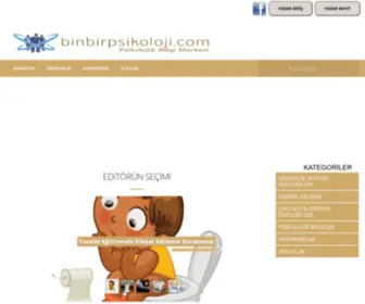 Binbirpsikoloji.com(Psikolojik Bilgi Merkezi) Screenshot