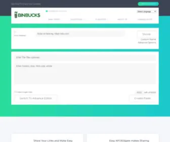 Binbucks.com(Earn Money Online By Sharing Links) Screenshot