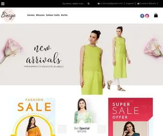 Bincye.com(Indian Ethnic Wear Designs for Women) Screenshot