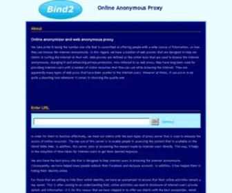Bind2.com(Online Anonymizer Proxy) Screenshot