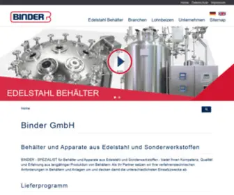 Binder-Behaelterbau.de(Binder GmbH) Screenshot