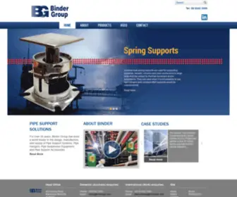 Bindergrp.com(Pipe Support) Screenshot