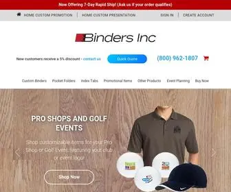 Bindersinc.com(CUSTOM BINDERS) Screenshot