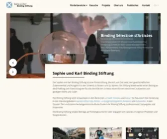 Binding-Stiftung.ch(Sophie und Karl Binding Stiftung) Screenshot