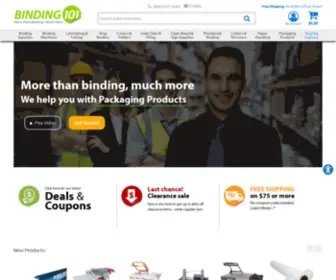 Binding101.com(Book Binding and Laminating Supply Store) Screenshot